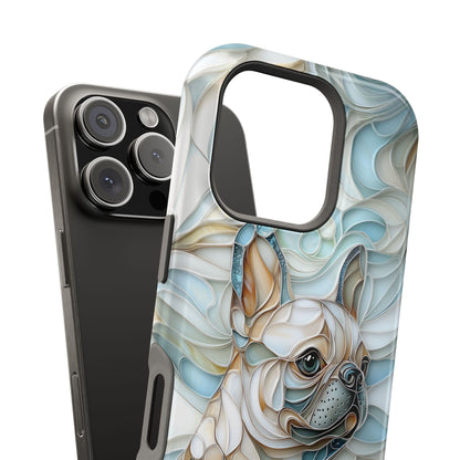 Frenchie Puppy Stained Glass Art iPhone Case