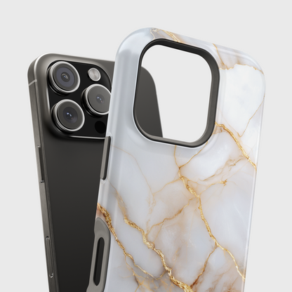 Personalisable Luxury White Marble Design iPhone Case