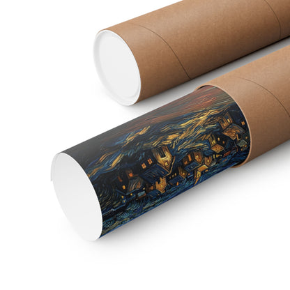 The Starry Night Stargazer – Custom Impressionist Pet Wall Art