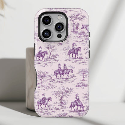 Toile de Cowgirl Design iPhone Case