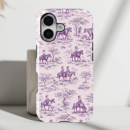 Toile de Cowgirl Design iPhone Case