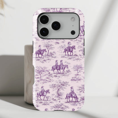 Toile de Cowgirl Design iPhone Case