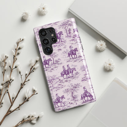 Toile de Cowgirl Design Phone Case for Galaxy S series Phones