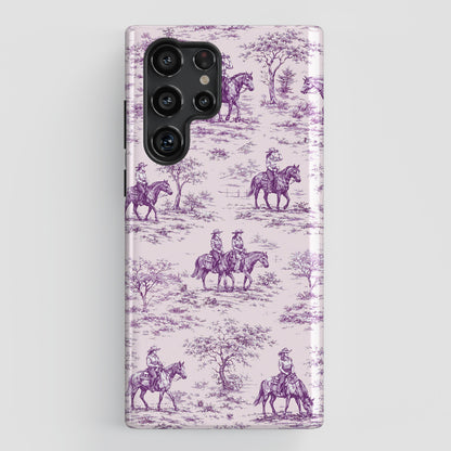 Toile de Cowgirl Design Phone Case for Galaxy S series Phones