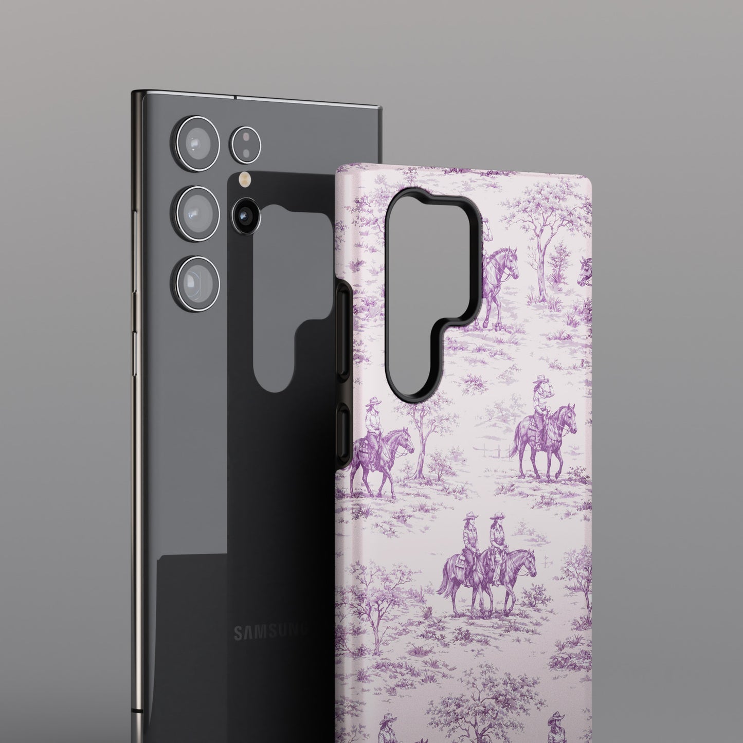 Toile de Cowgirl Design Phone Case for Galaxy S series Phones