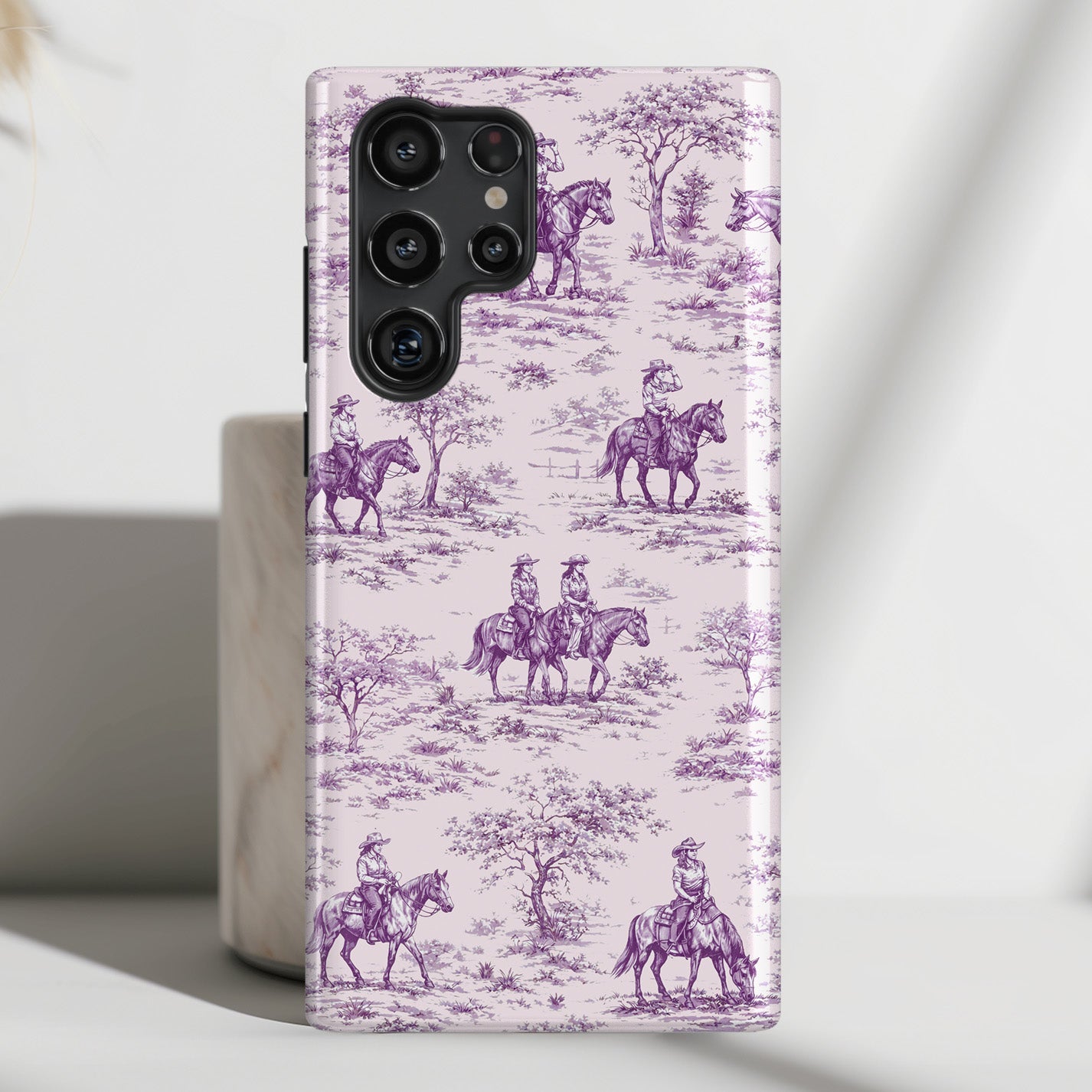 Toile de Cowgirl Design Phone Case for Galaxy S series Phones