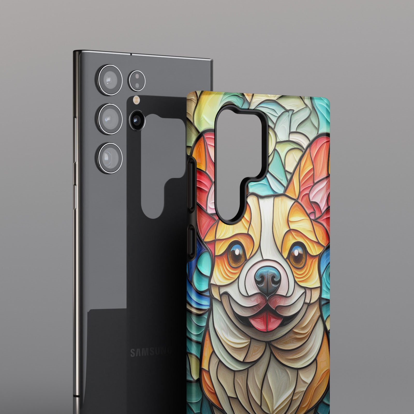 Colourful Corgi Stained Glass Design Phone Case for Galaxy S series Ph – SigCase Colourful Corgi Stained Glass Design Phone Case for Galaxy S series Ph – SigCase