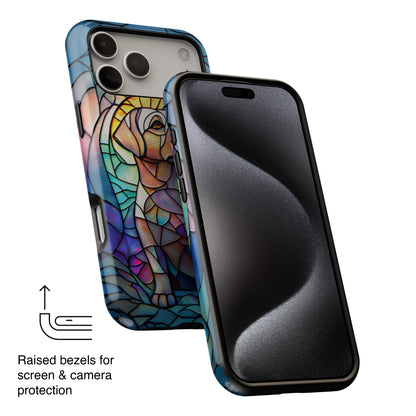 Colourful Labrador Stained Glass Design iPhone Case