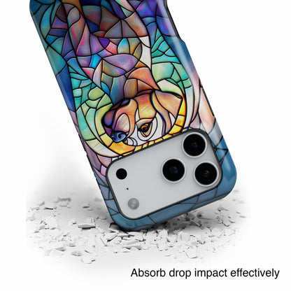Colourful Labrador Stained Glass Design iPhone Case