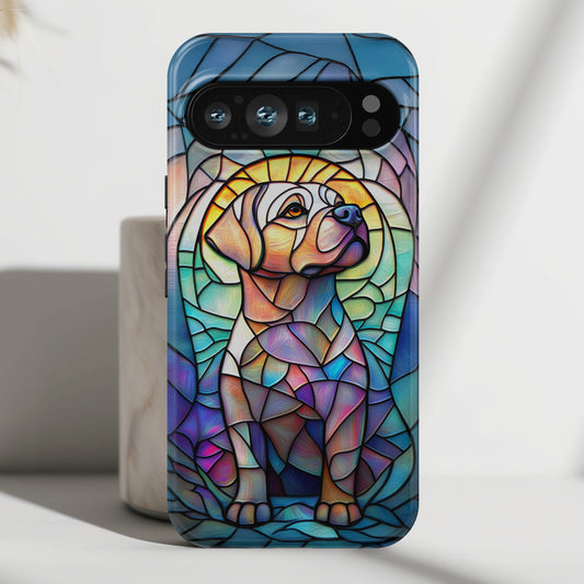 Colourful Labrador Stained Glass Design Phone Case for Google Pixel