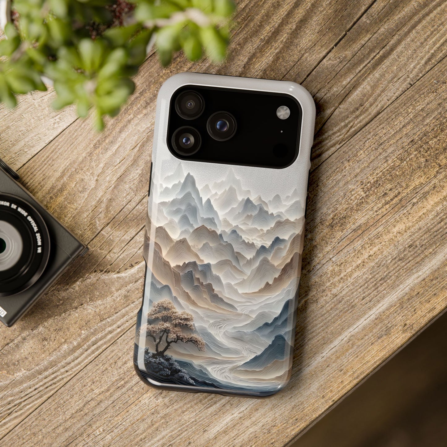 The Sweeping Valley – Sculptural Mountain Design iPhone Case