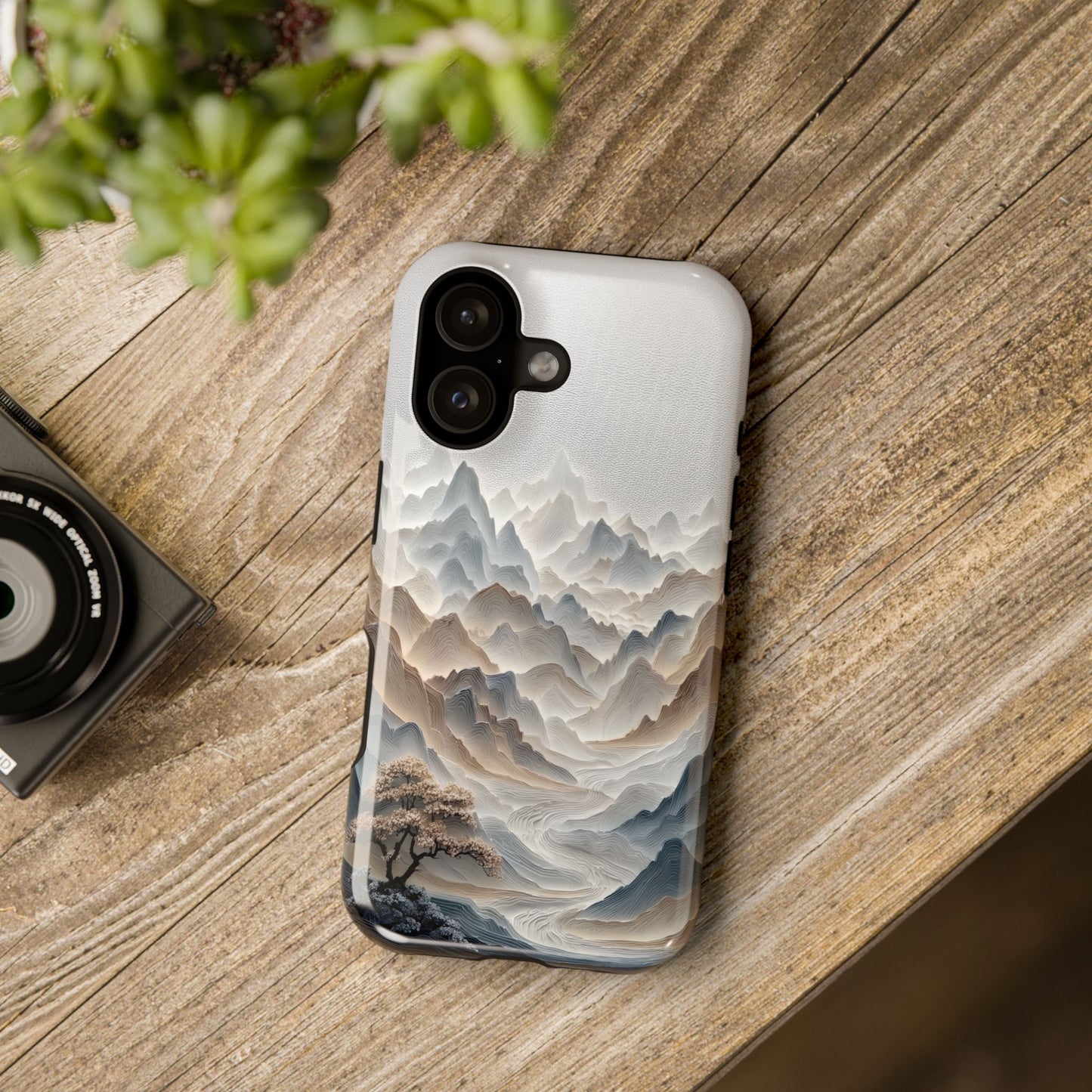 The Sweeping Valley – Sculptural Mountain Design iPhone Case