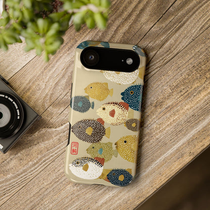The Vintage Fugu – Retro Pufferfish Design iPhone Case