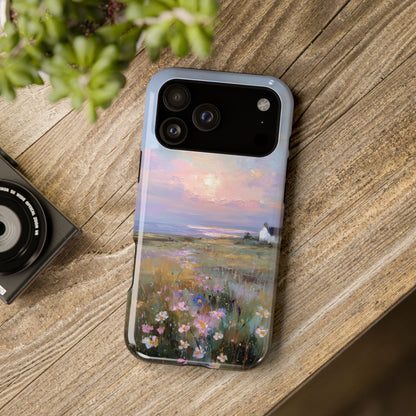 The Coastal Cottage – Impressionist Landscape Design iPhone Case