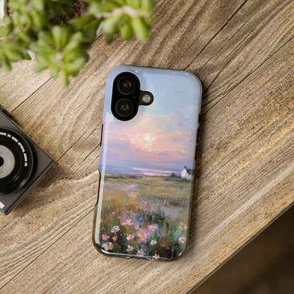 The Coastal Cottage – Impressionist Landscape Design iPhone Case