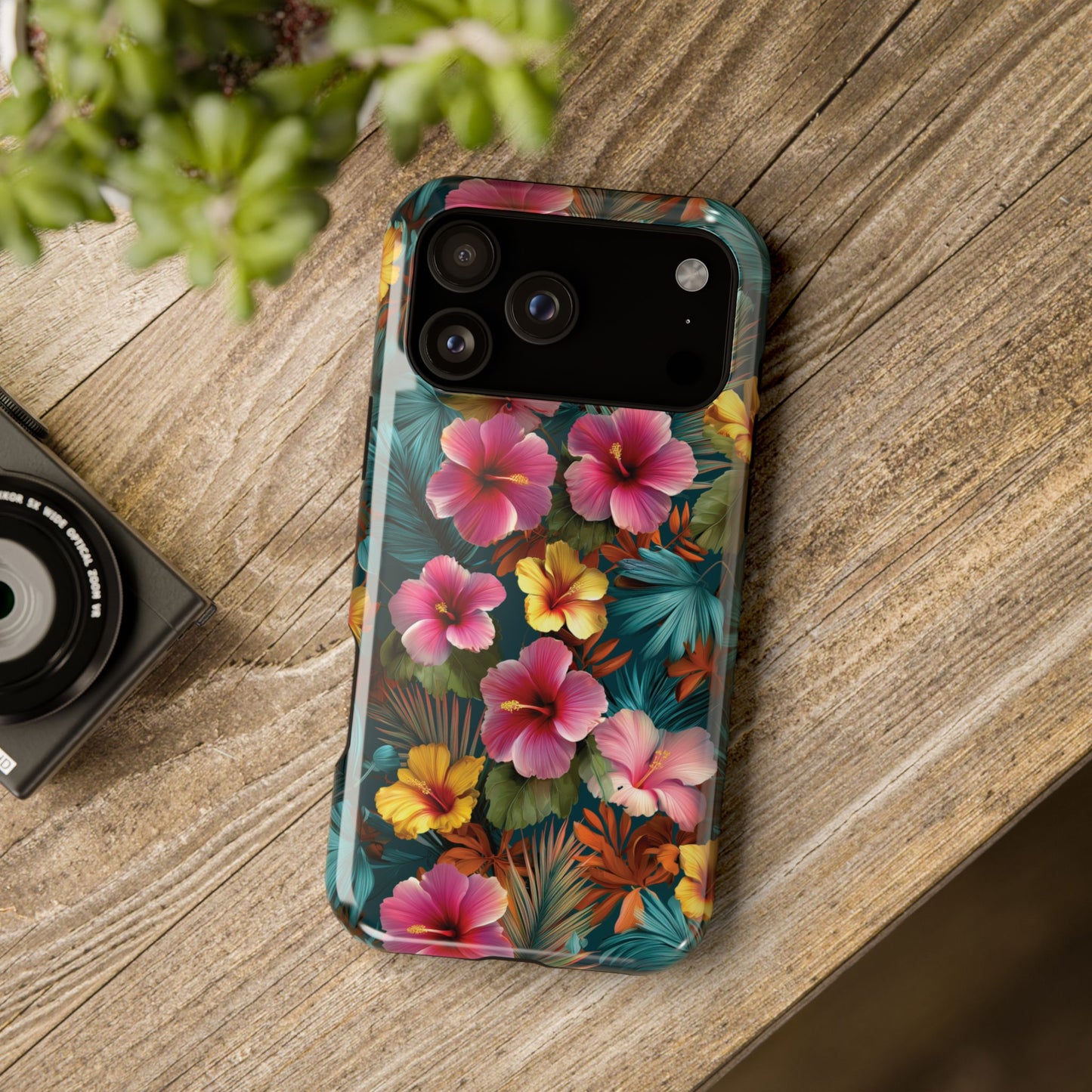 The Moody Oasis – Dark Tropical Design iPhone Case
