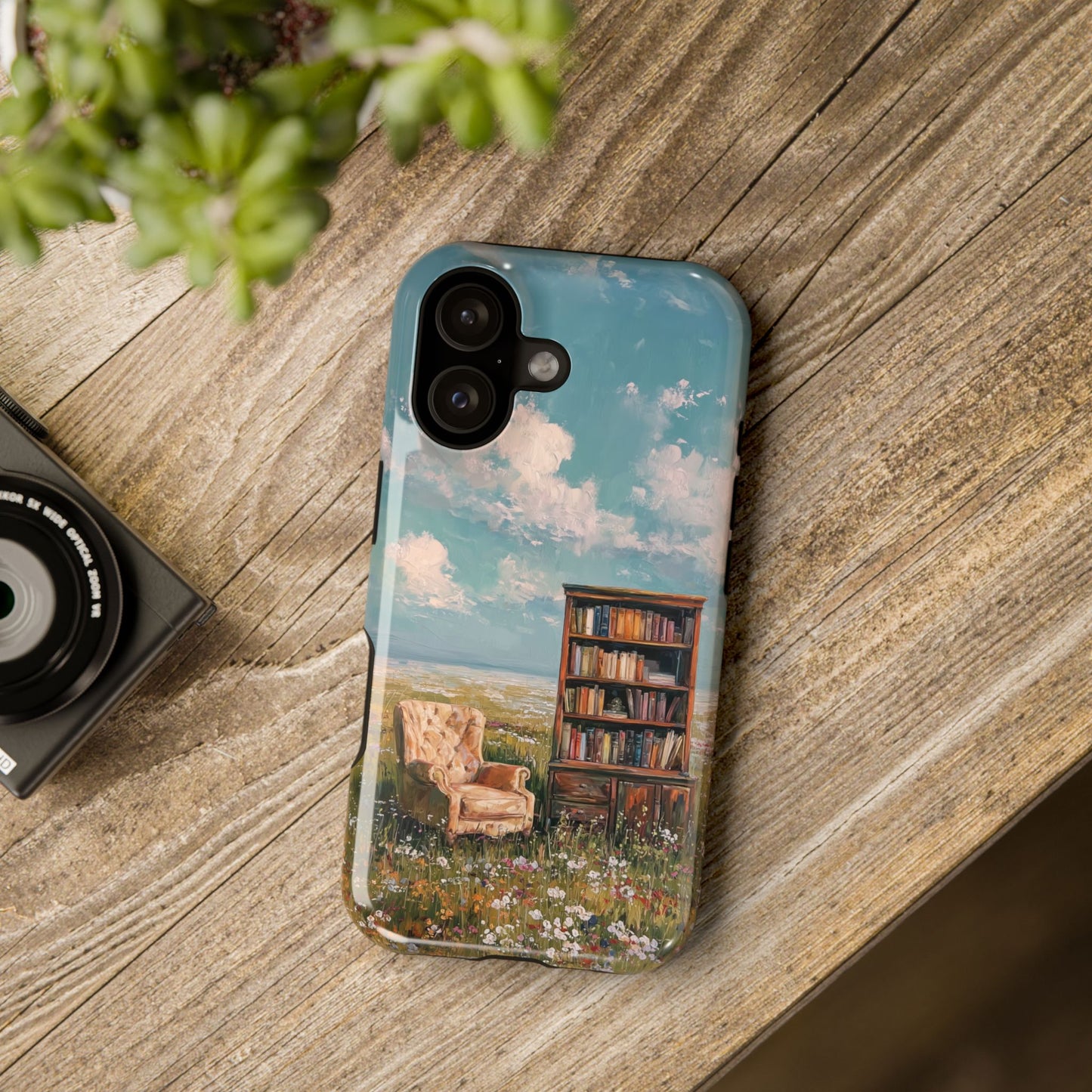 The Dreamer's Study – Surreal Meadow Design iPhone Case