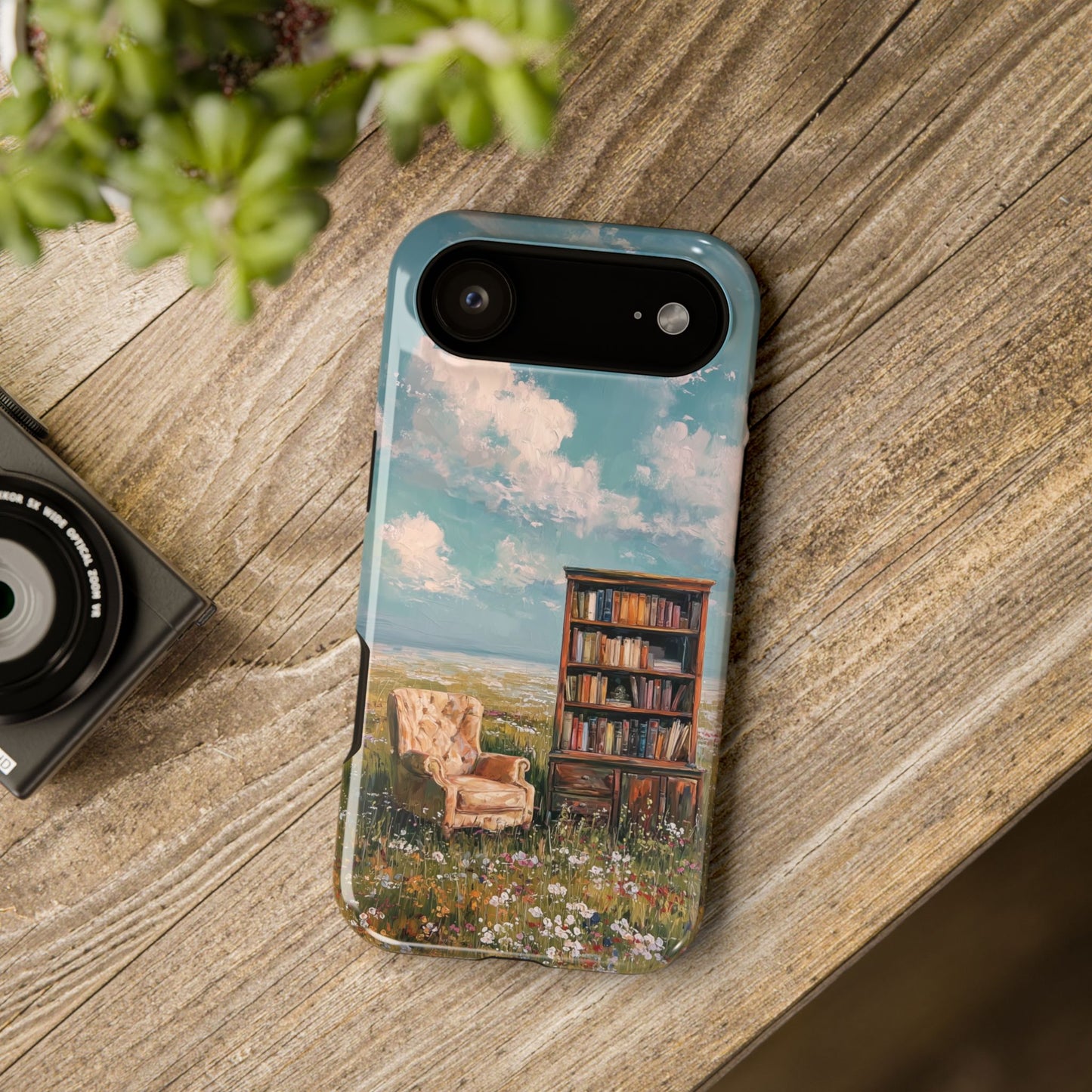 The Dreamer's Study – Surreal Meadow Design iPhone Case
