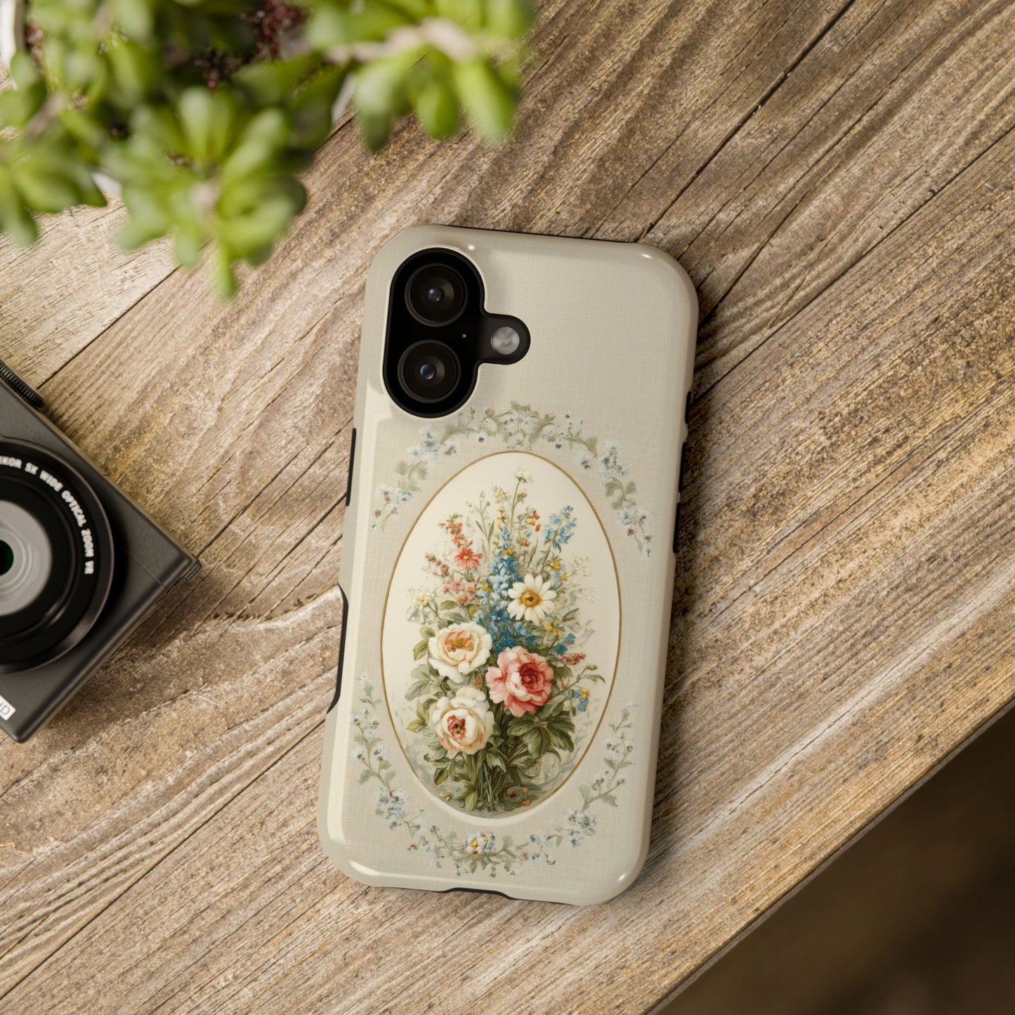 The Classic Rose Cameo – Vintage Floral Design iPhone Case