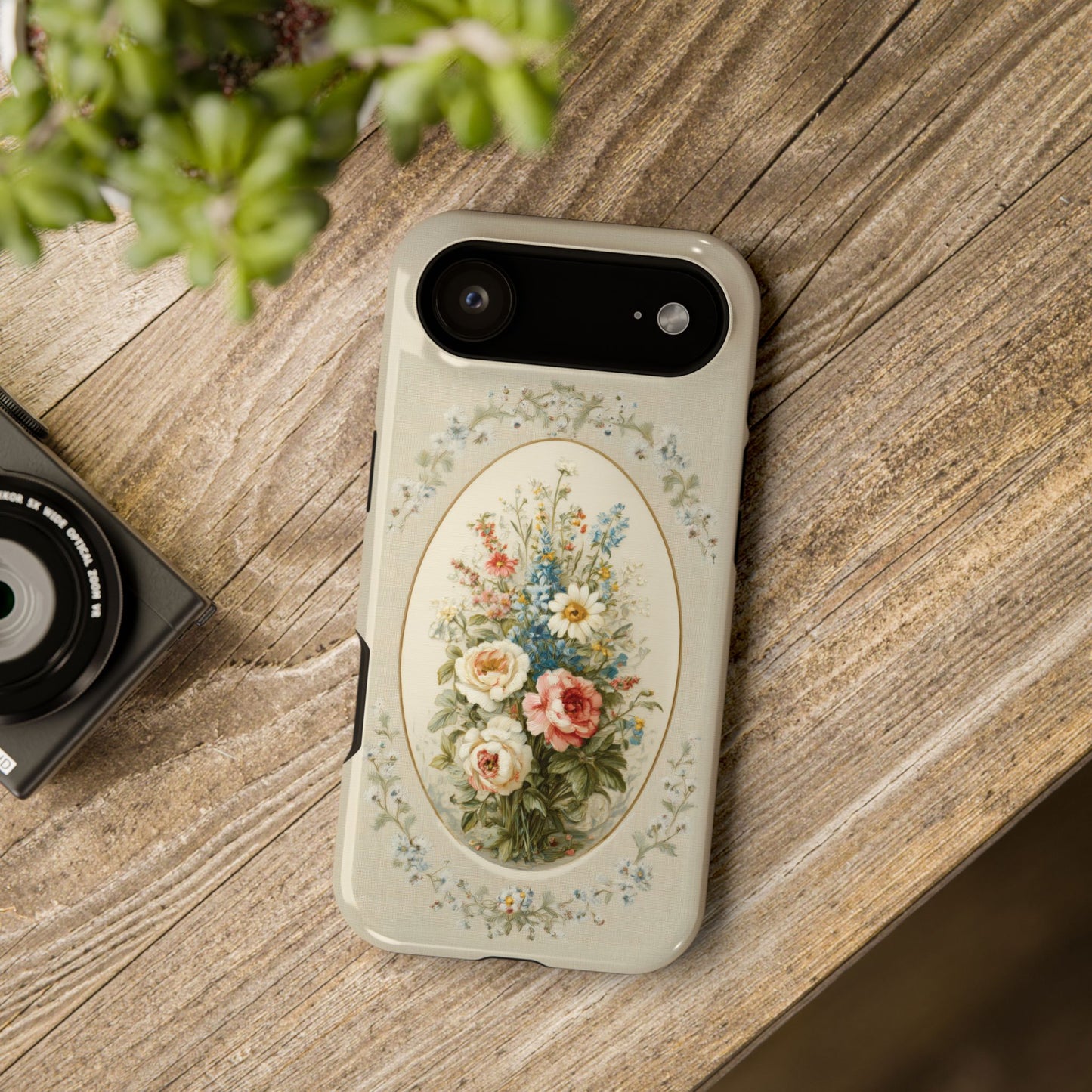 The Classic Rose Cameo – Vintage Floral Design iPhone Case