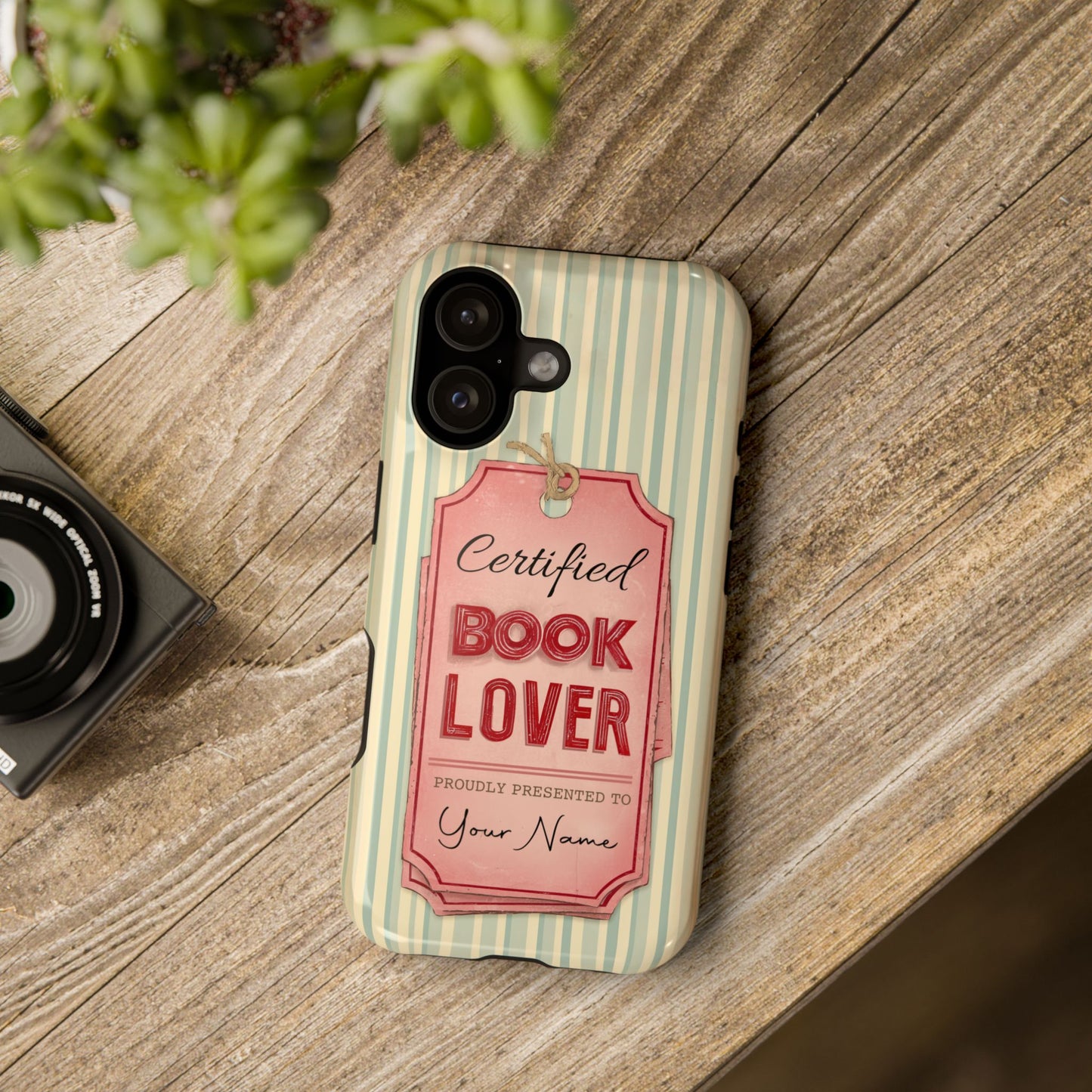 Certified Book Lover – Personalized Vintage Design iPhone Case