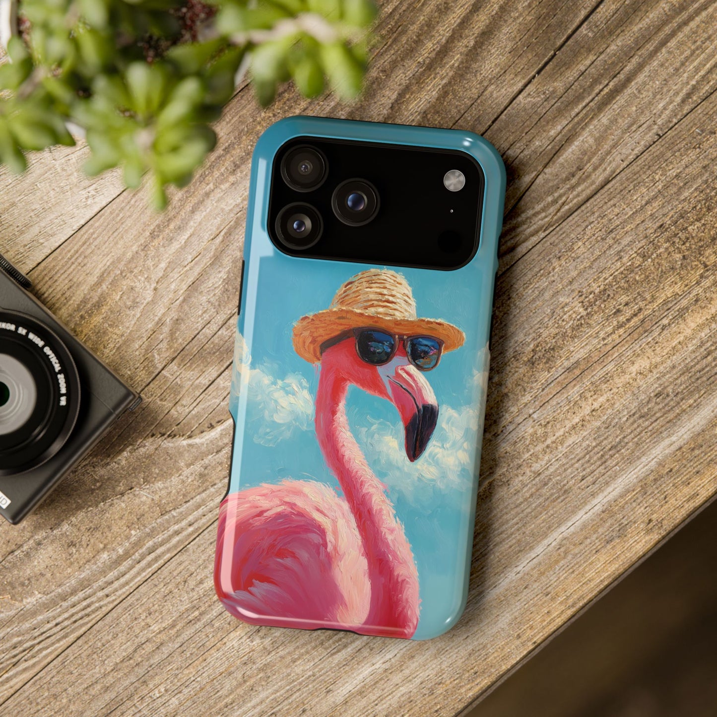 Vacation Mode – Painted Flamingo Design iPhone Case