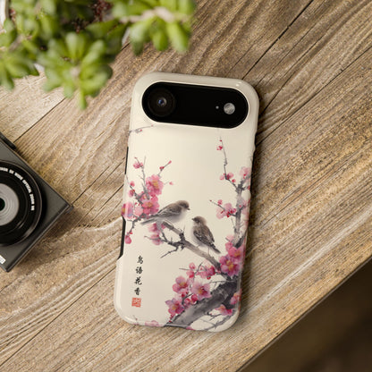 The Sweeping Blossom – Ink Wash Botanical Design iPhone Case