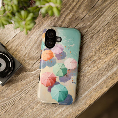 The Pastel Riviera – Aerial Beach Design iPhone Case