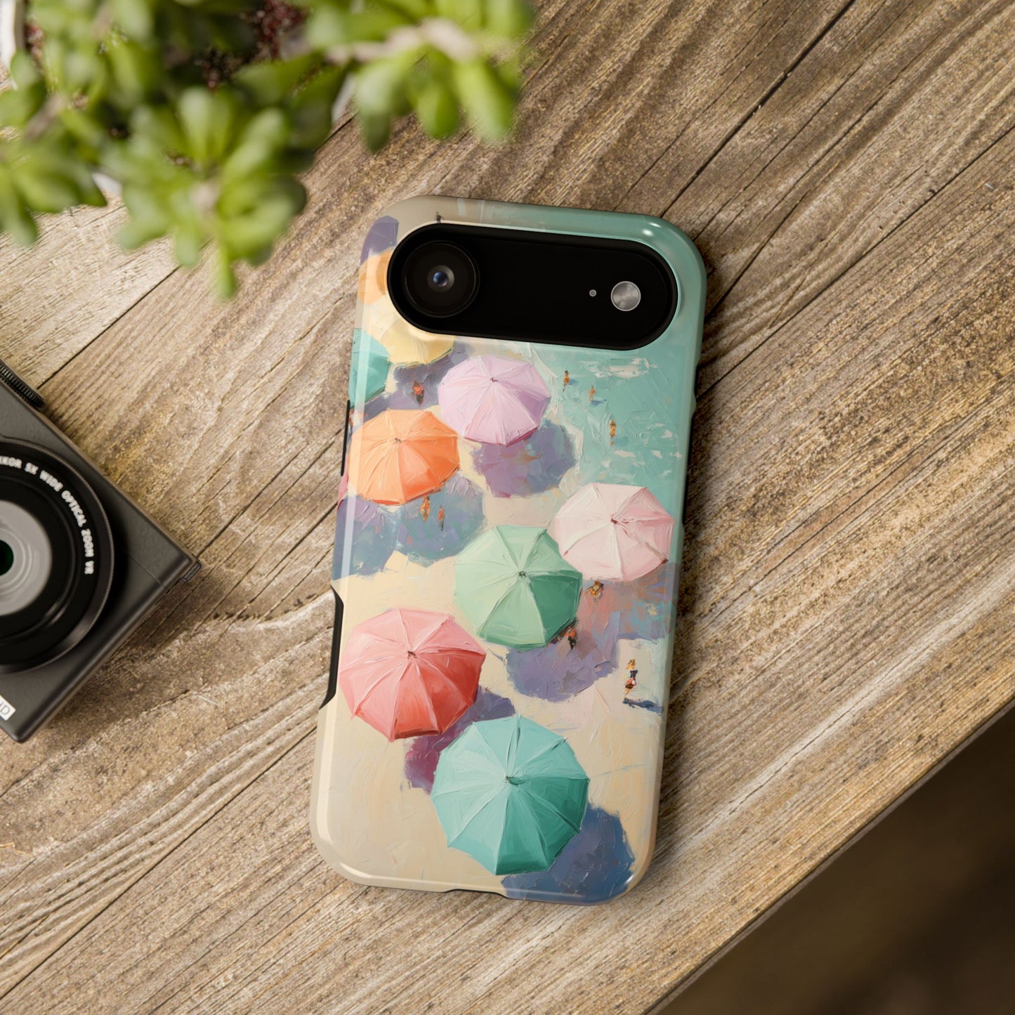 The Pastel Riviera – Aerial Beach Design iPhone Case