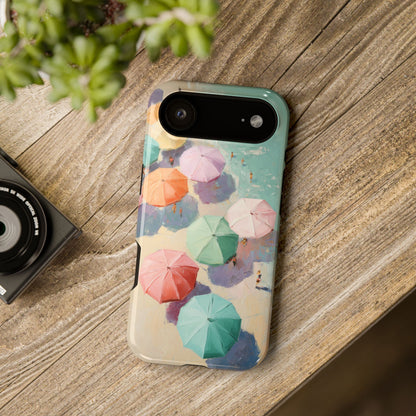 The Pastel Riviera – Aerial Beach Design iPhone Case