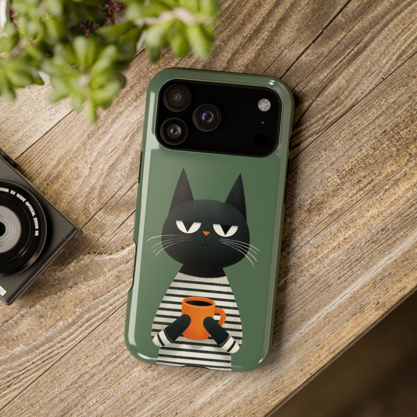 The Pre-Caffeine Feline – Grumpy Cat Design iPhone Case