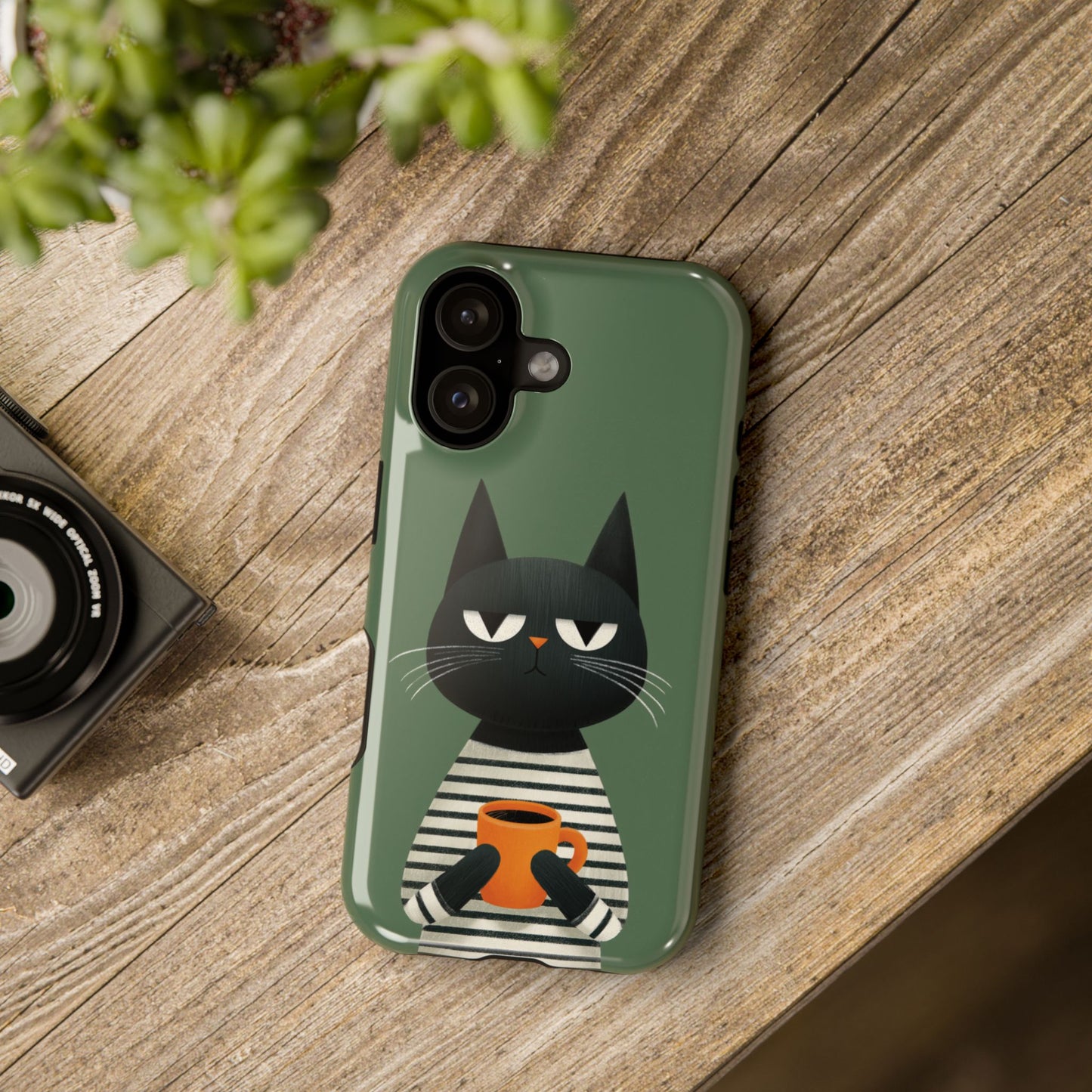 The Pre-Caffeine Feline – Grumpy Cat Design iPhone Case