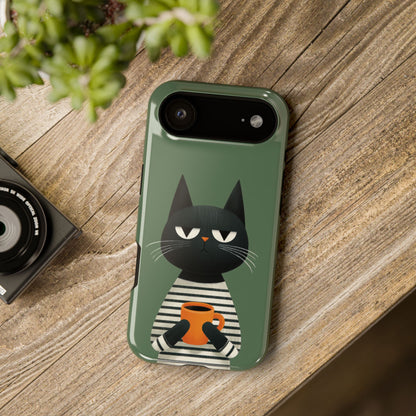 The Pre-Caffeine Feline – Grumpy Cat Design iPhone Case