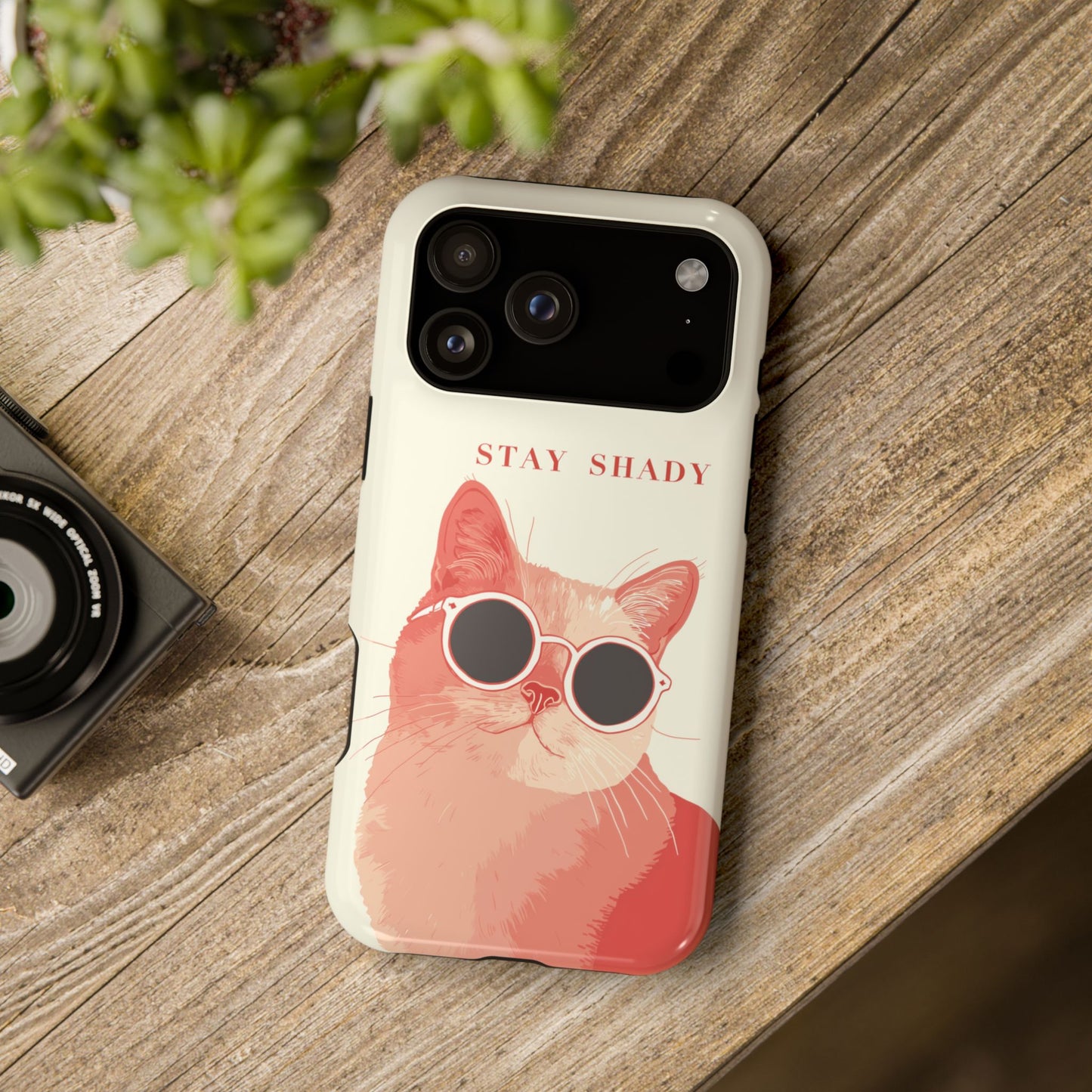 Stay Shady – Pop-Art Feline Design iPhone Case