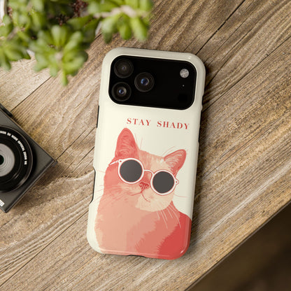 Stay Shady – Pop-Art Feline Design iPhone Case
