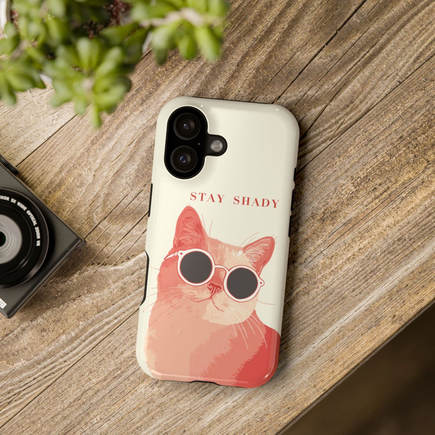 Stay Shady – Pop-Art Feline Design iPhone Case