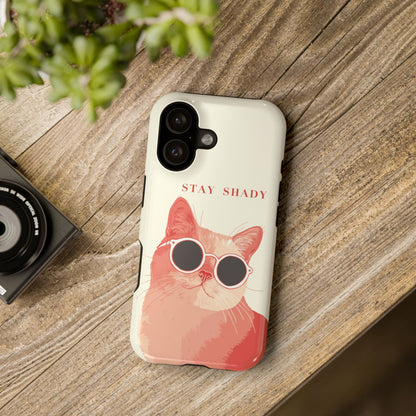 Stay Shady – Pop-Art Feline Design iPhone Case
