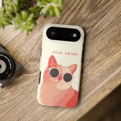 Stay Shady – Pop-Art Feline Design iPhone Case