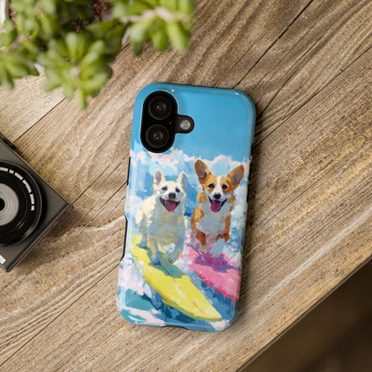 The Summer Surf Dogs – Impasto Action Design iPhone Case