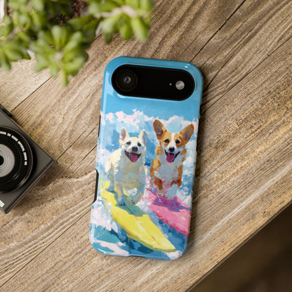 The Summer Surf Dogs – Impasto Action Design iPhone Case