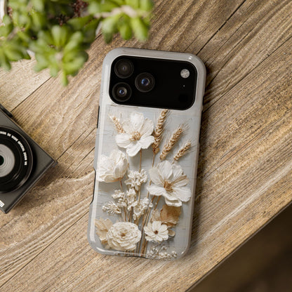 The Refined Meadow – 3D Impasto Botanical Design iPhone Case