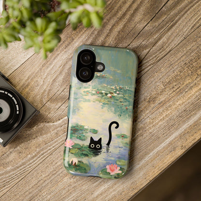 The Water Lily Lurker – Fine Art Parody Design iPhone Case