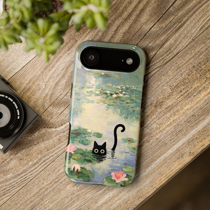 The Water Lily Lurker – Fine Art Parody Design iPhone Case