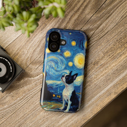 Barky Night (Boston Terrier) Design iPhone Case