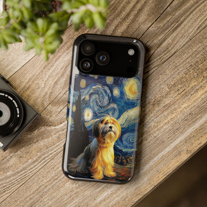 The Starry Night Stargazer – Custom Impressionist Pet iPhone Case