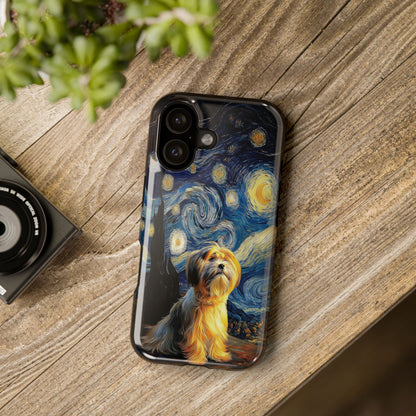 The Starry Night Stargazer – Custom Impressionist Pet iPhone Case