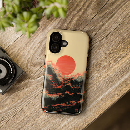 The Kyokujitsu Exhibition – Framed Rising Sun Wave Design iPhone Case