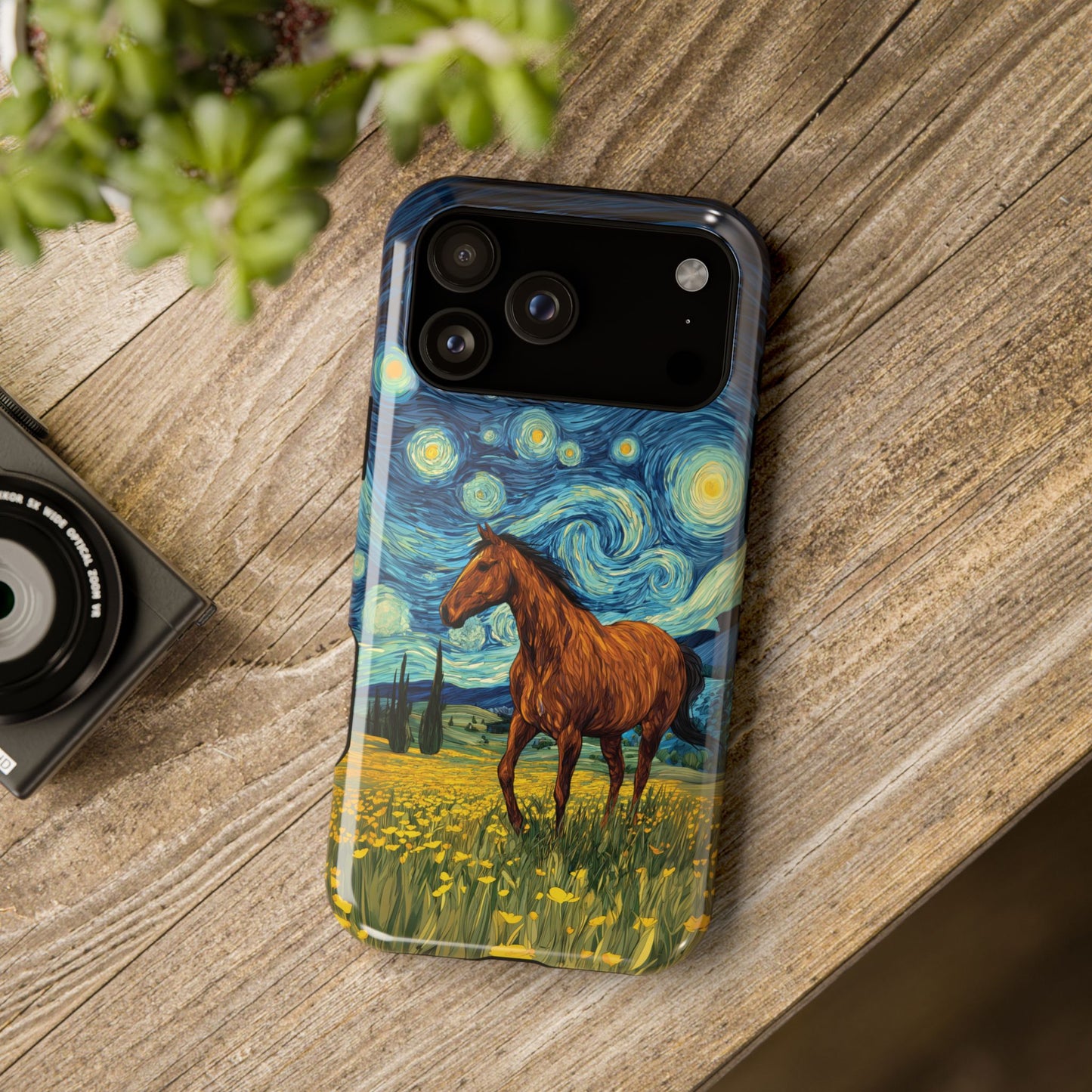 Starry Night Stallion Design iPhone Case