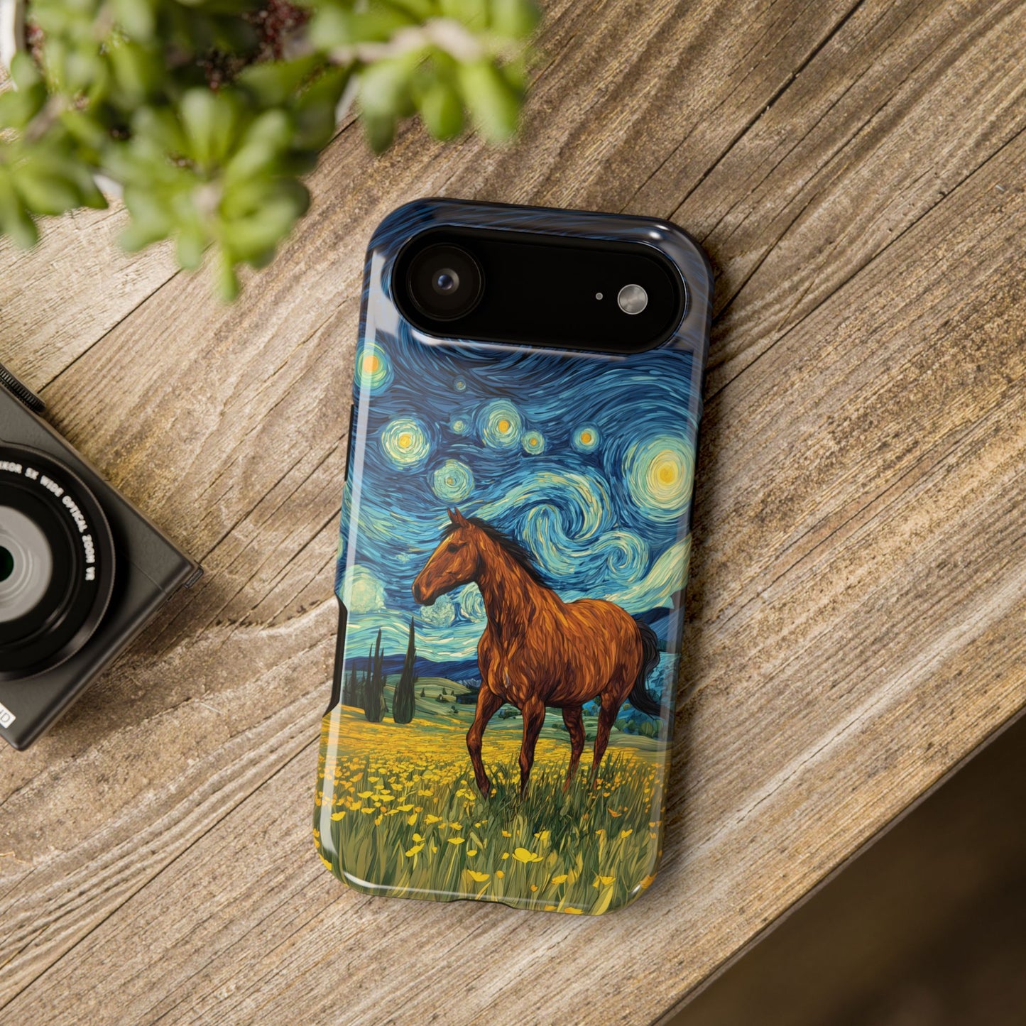 Starry Night Stallion Design iPhone Case
