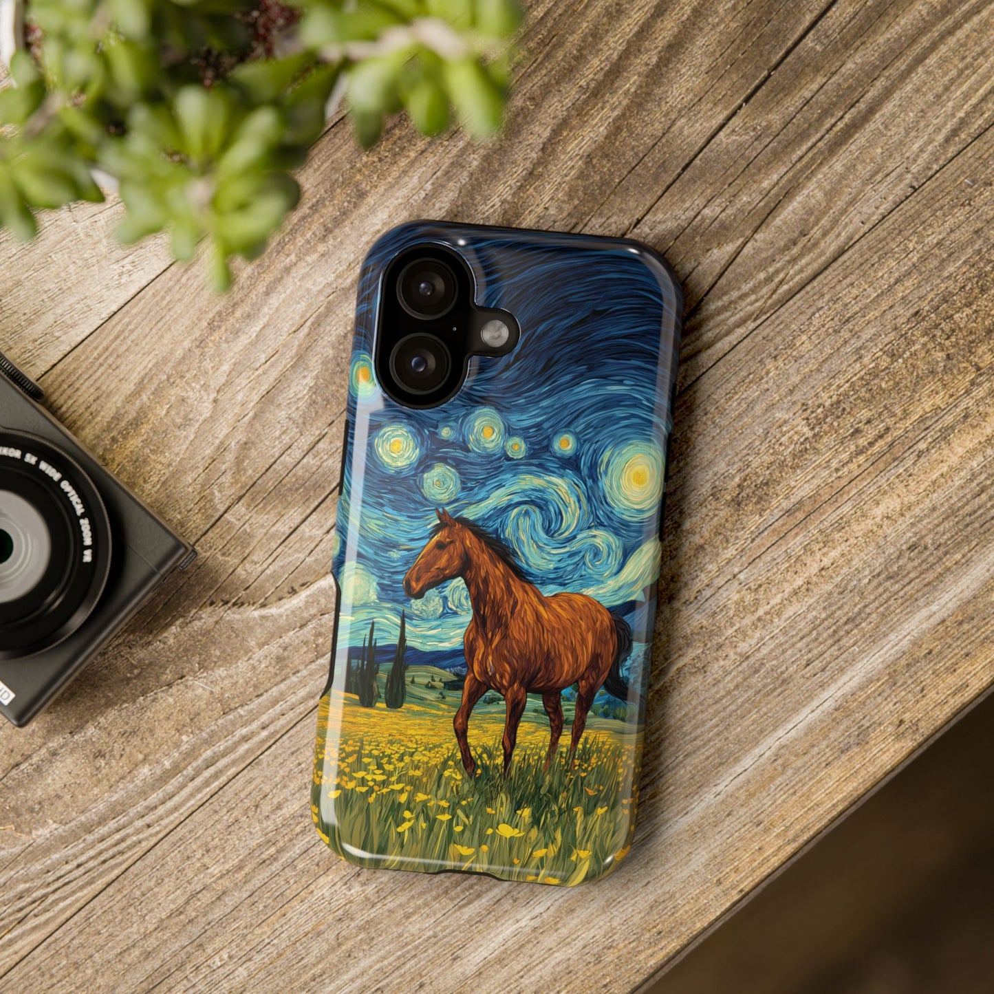 Starry Night Stallion Design iPhone Case